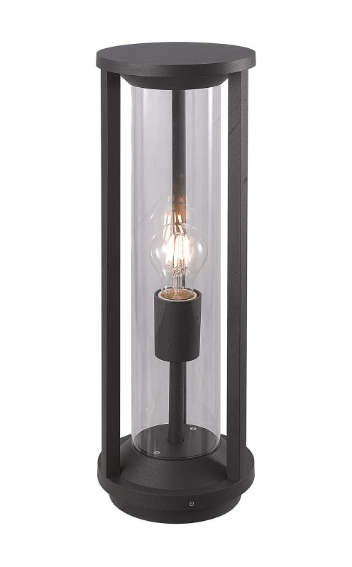 50cm Post Lamp Outdoor IP65 Anthracite/Clear - Click Image to Close